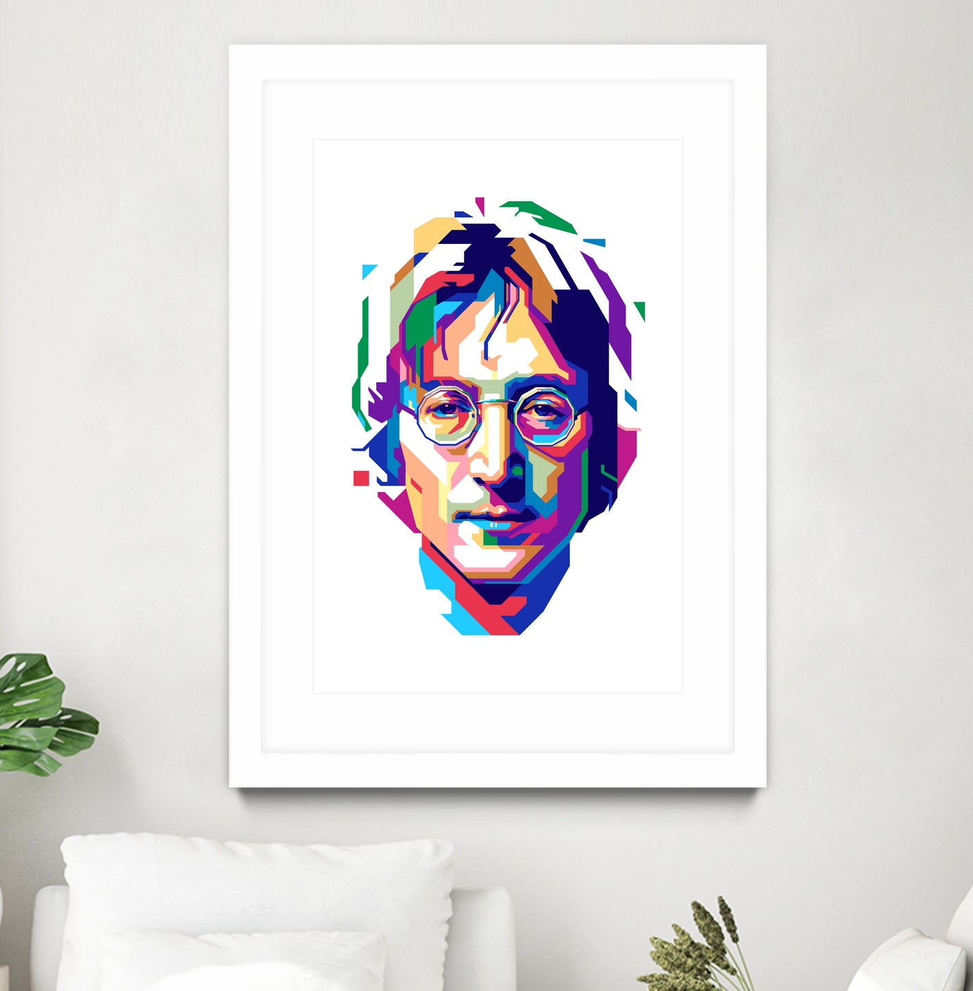 John Lennon in WPAP by J Prayitno Widodo on GIANT ART - white vector illustration