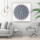 Mandala 03 by Ranka Stevic on GIANT ART - blue mixed media