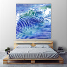 ATLANTIC WAVES by Stevyn Llewellyn on GIANT ART - blue mixed media