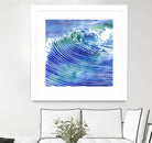 ATLANTIC WAVES by Stevyn Llewellyn on GIANT ART - blue mixed media