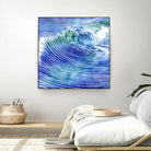 ATLANTIC WAVES by Stevyn Llewellyn on GIANT ART - blue mixed media