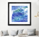 ATLANTIC WAVES by Stevyn Llewellyn on GIANT ART - blue mixed media