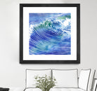 ATLANTIC WAVES by Stevyn Llewellyn on GIANT ART - blue mixed media