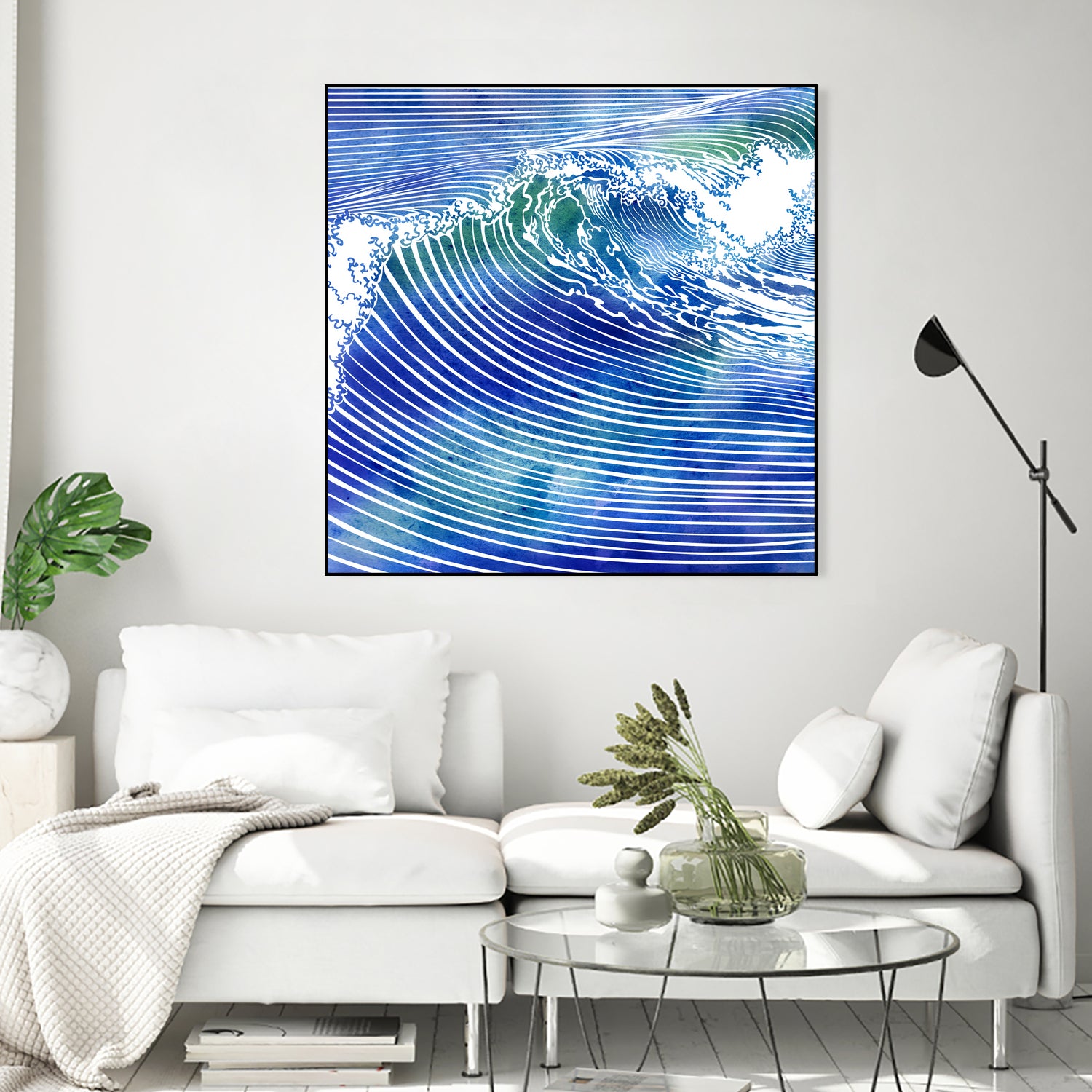 ATLANTIC WAVES by Stevyn Llewellyn on GIANT ART - blue mixed media