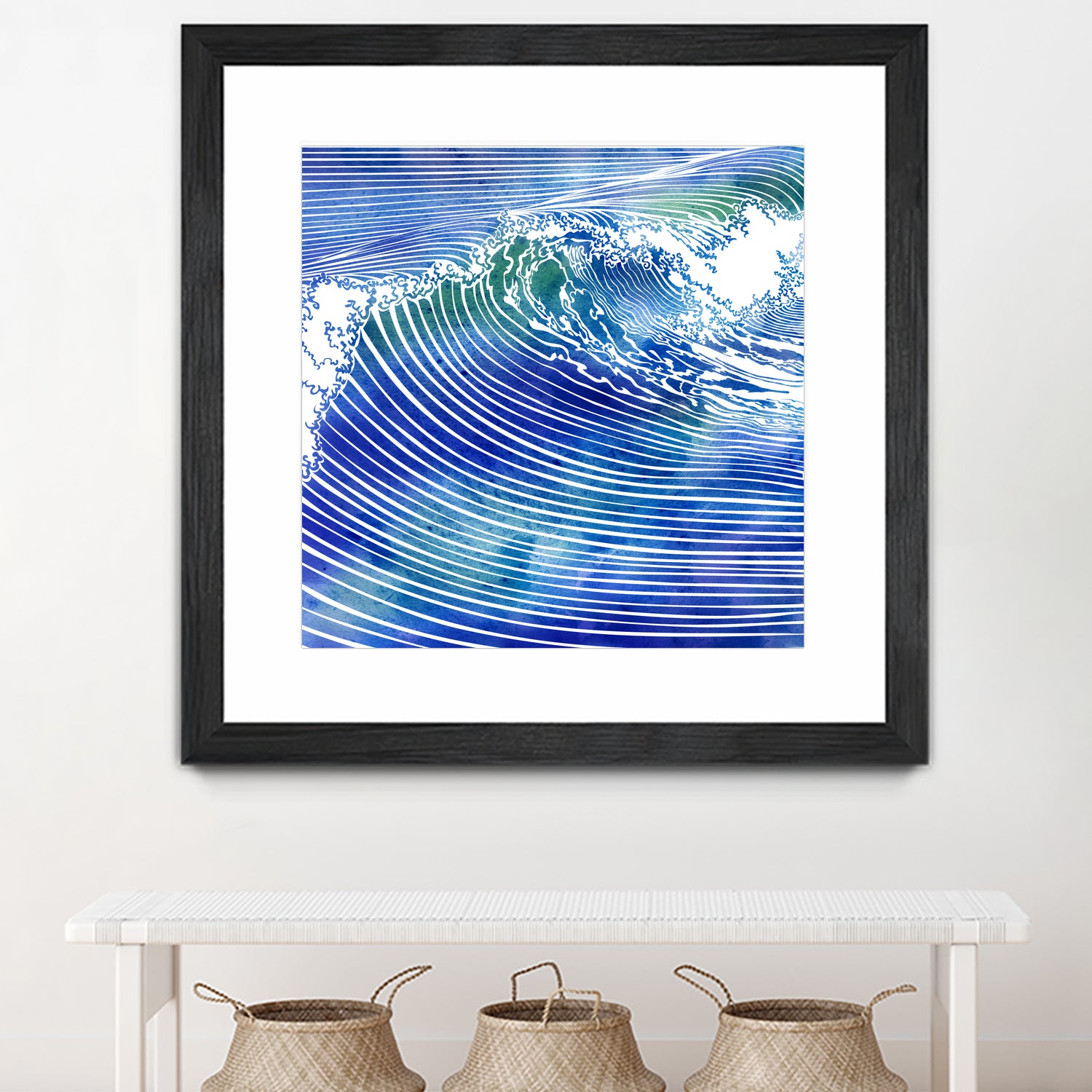 ATLANTIC WAVES by Stevyn Llewellyn on GIANT ART - blue mixed media