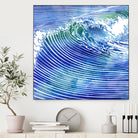 ATLANTIC WAVES by Stevyn Llewellyn on GIANT ART - blue mixed media