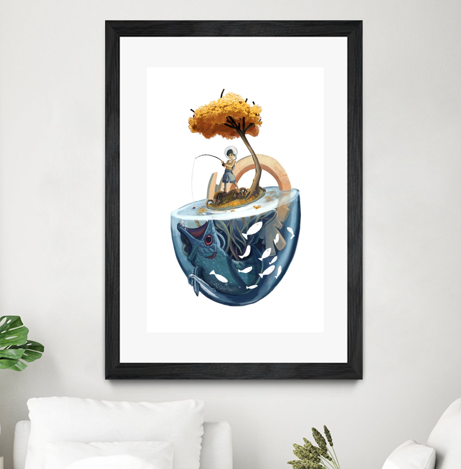 Catching Gravity by Gema Moratilla on GIANT ART - white digital painting