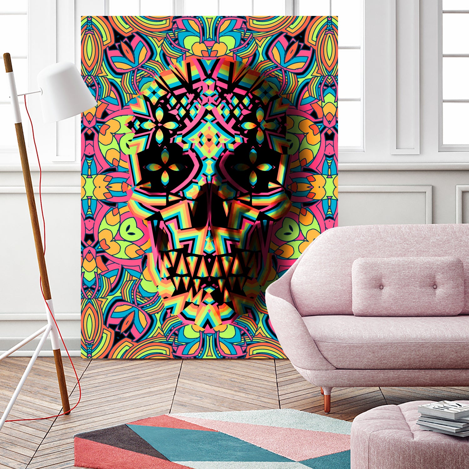 Skull Geo by Ali Gulec on GIANT ART - white digital drawing