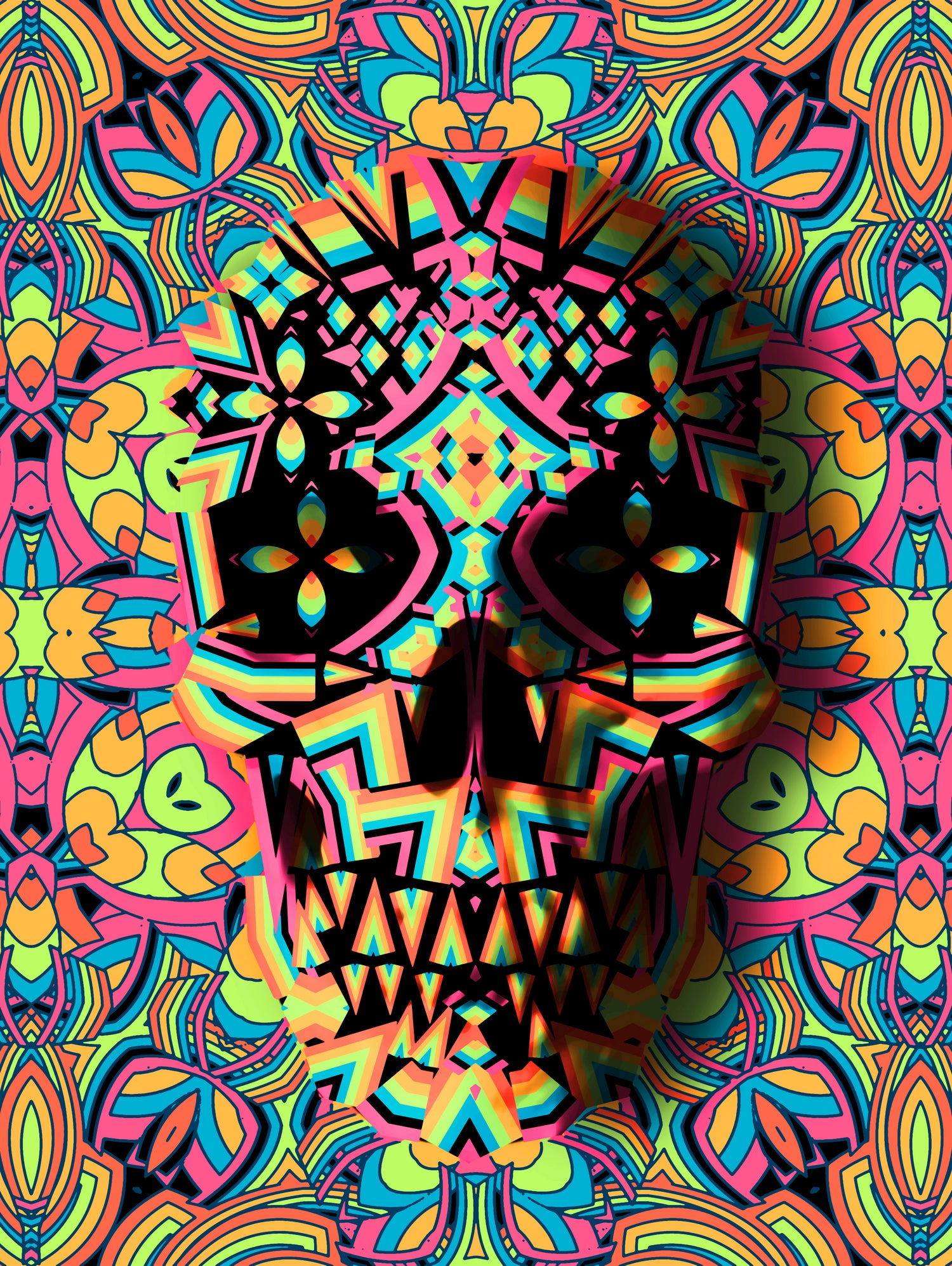 Skull Geo by Ali Gulec on GIANT ART - white digital drawing