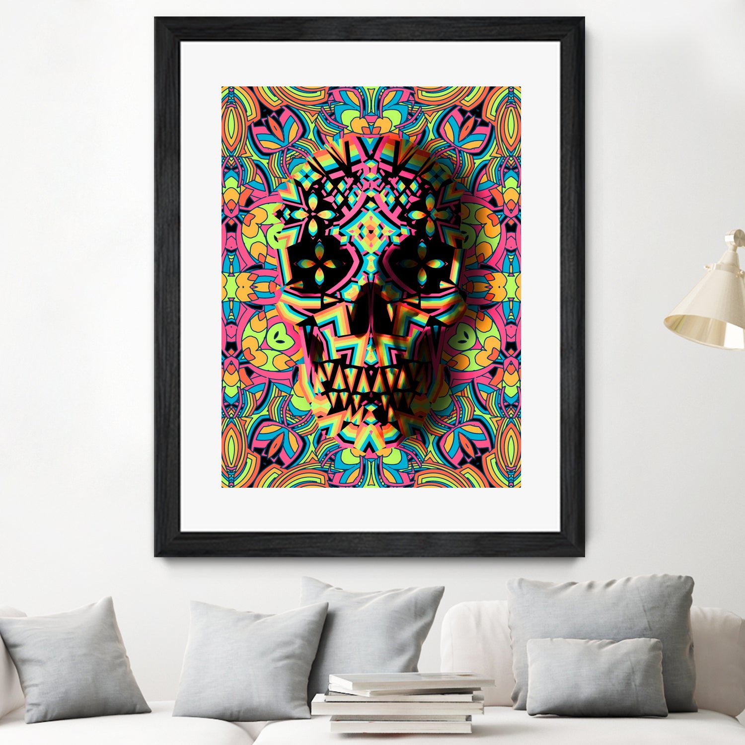 Skull Geo by Ali Gulec on GIANT ART - white digital drawing