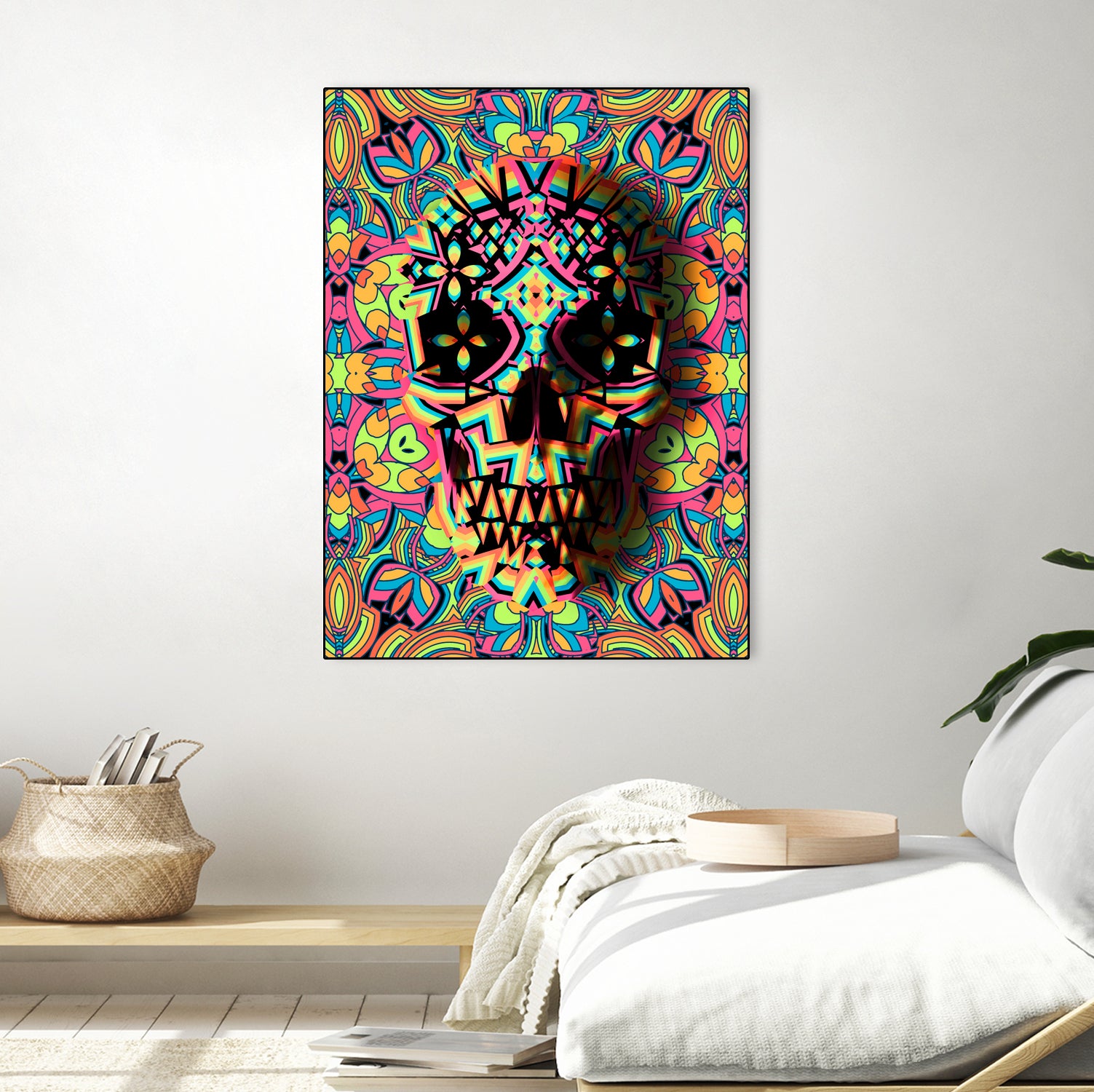 Skull Geo by Ali Gulec on GIANT ART - white digital drawing