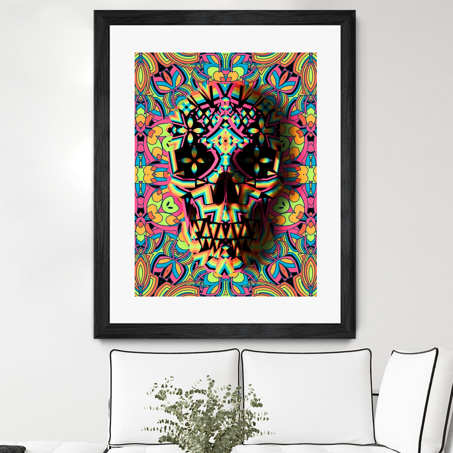 Skull Geo by Ali Gulec on GIANT ART - white digital drawing