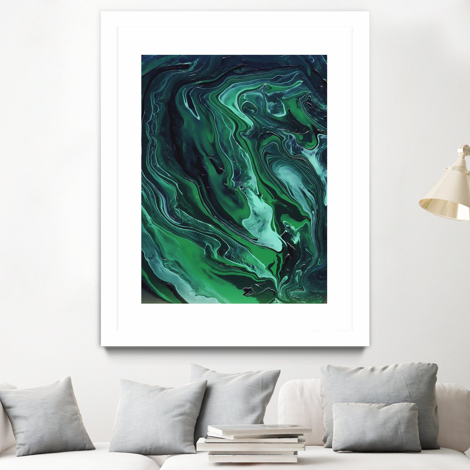 Nebula by Anna Farath on GIANT ART - green mixed media