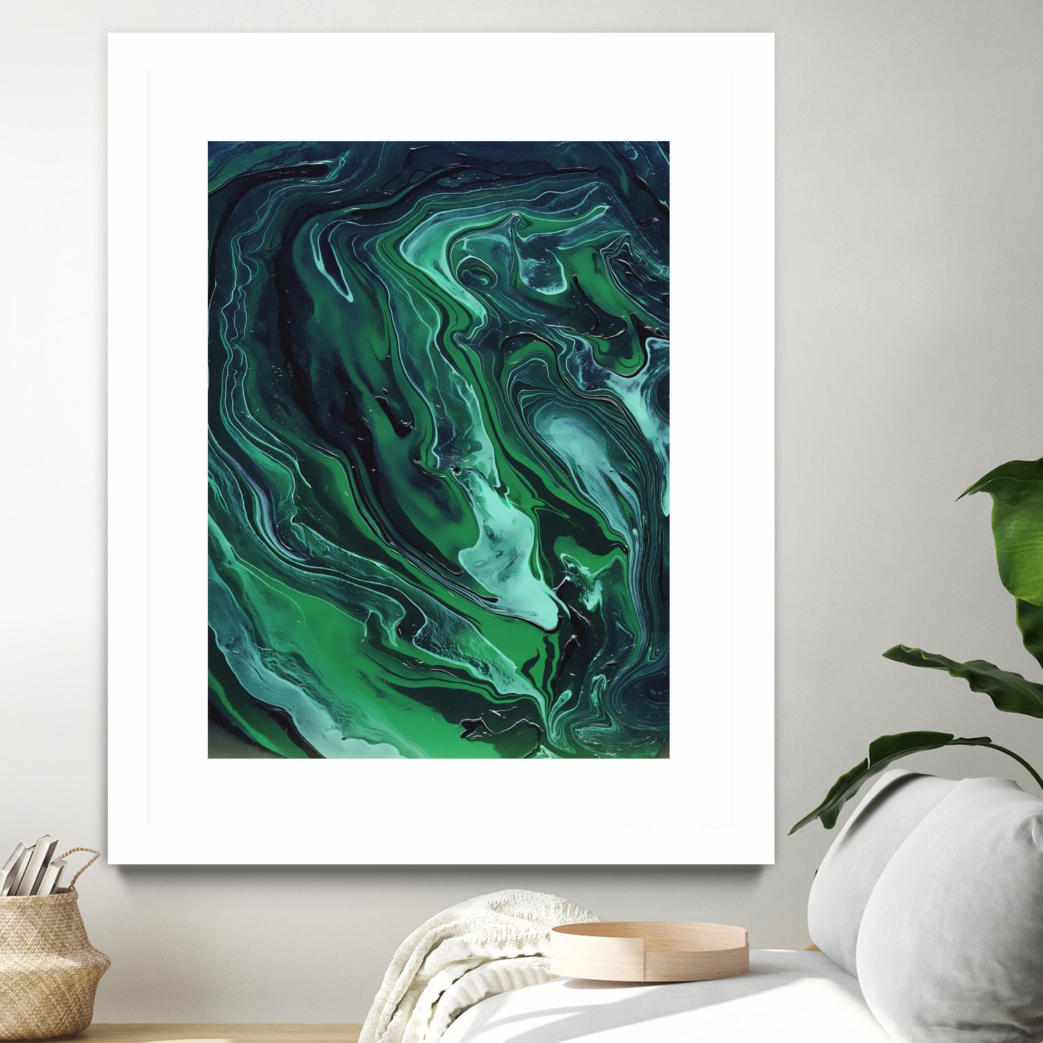 Nebula by Anna Farath on GIANT ART - green mixed media