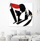 The Kiss II in Black and Red by Gregory Baldwin on GIANT ART - black digital painting