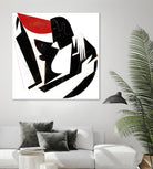 The Kiss II in Black and Red by Gregory Baldwin on GIANT ART - black digital painting