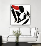 The Kiss II in Black and Red by Gregory Baldwin on GIANT ART - black digital painting