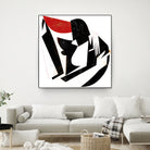 The Kiss II in Black and Red by Gregory Baldwin on GIANT ART - black digital painting