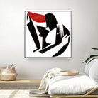 The Kiss II in Black and Red by Gregory Baldwin on GIANT ART - black digital painting