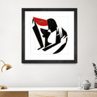 The Kiss II in Black and Red by Gregory Baldwin on GIANT ART - black digital painting