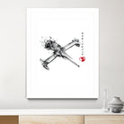 Mono Racer sumi-e by Antonio Camarena on GIANT ART - white digital painting