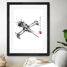 Mono Racer sumi-e by Antonio Camarena on GIANT ART - white digital painting