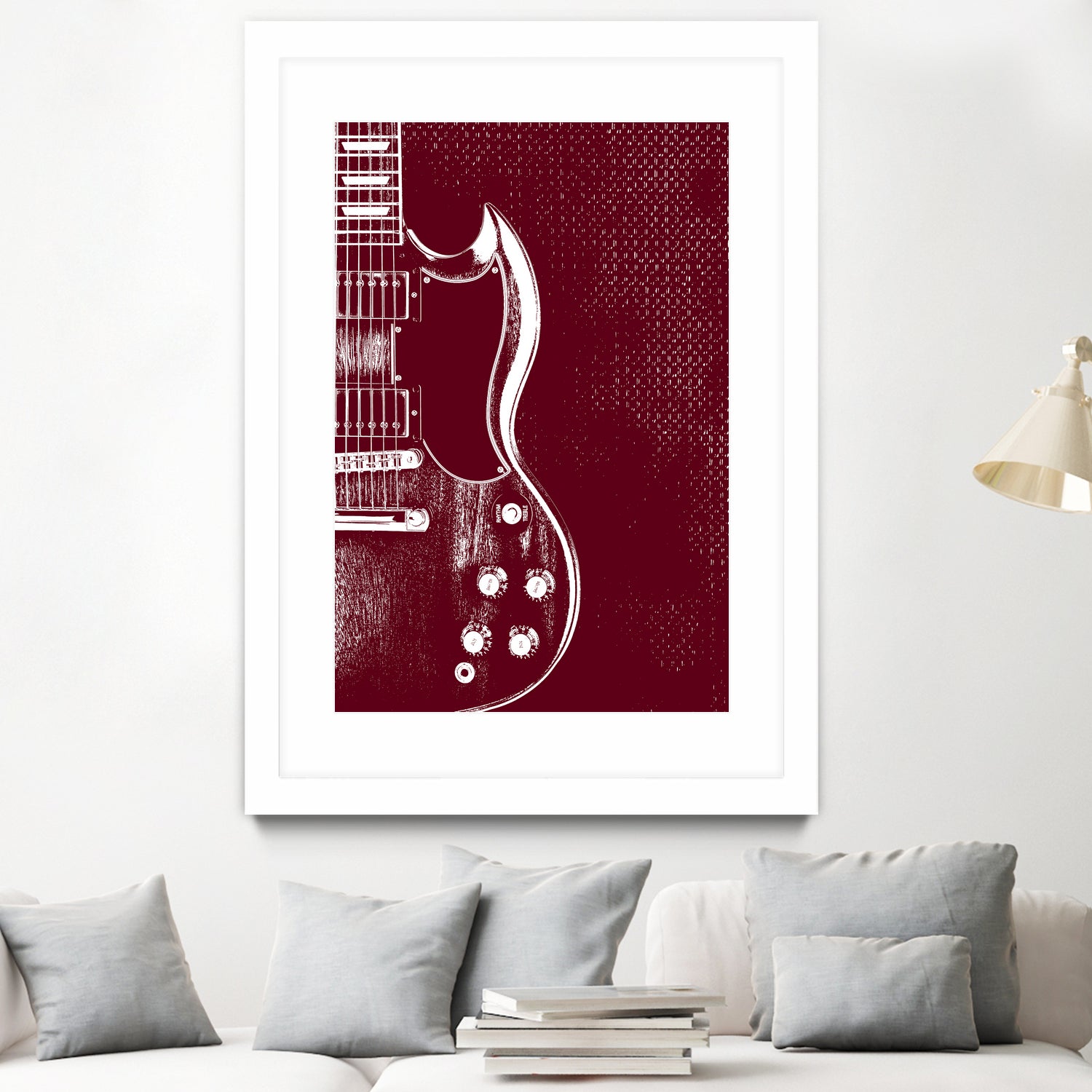 Gibson SG - Angus Young by André Manfrini Garcia on GIANT ART - red digital painting