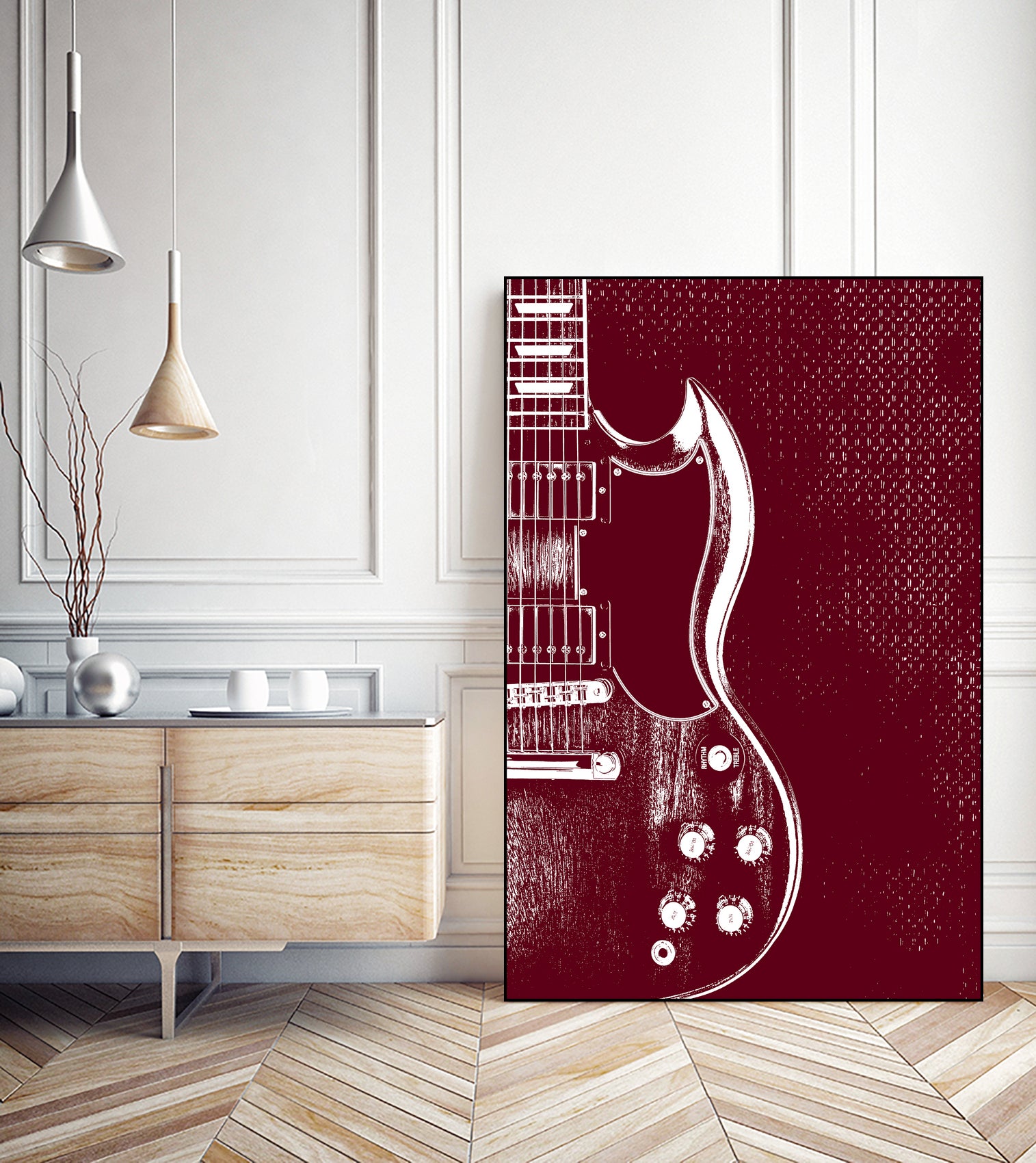 Gibson SG - Angus Young by André Manfrini Garcia on GIANT ART - red digital painting