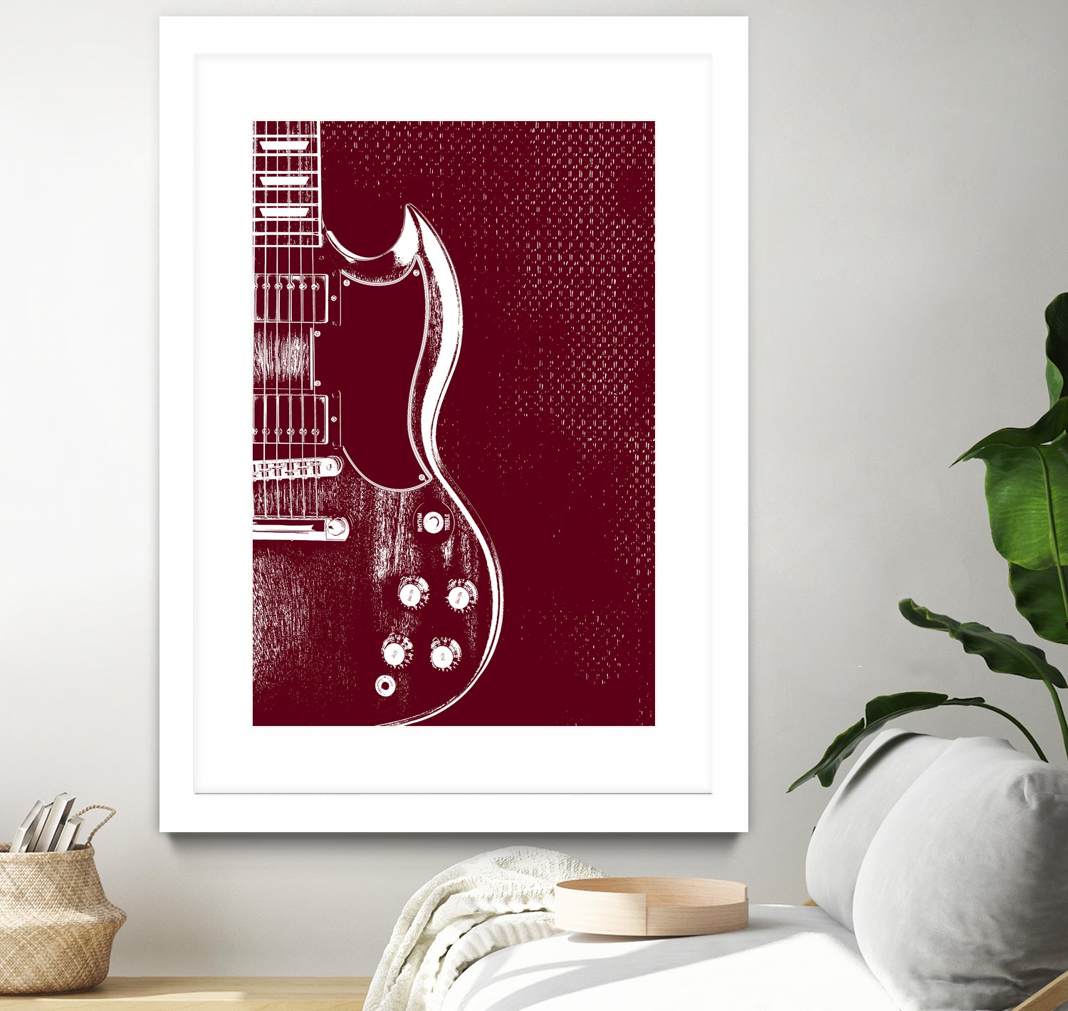 Gibson SG - Angus Young by André Manfrini Garcia on GIANT ART - red digital painting