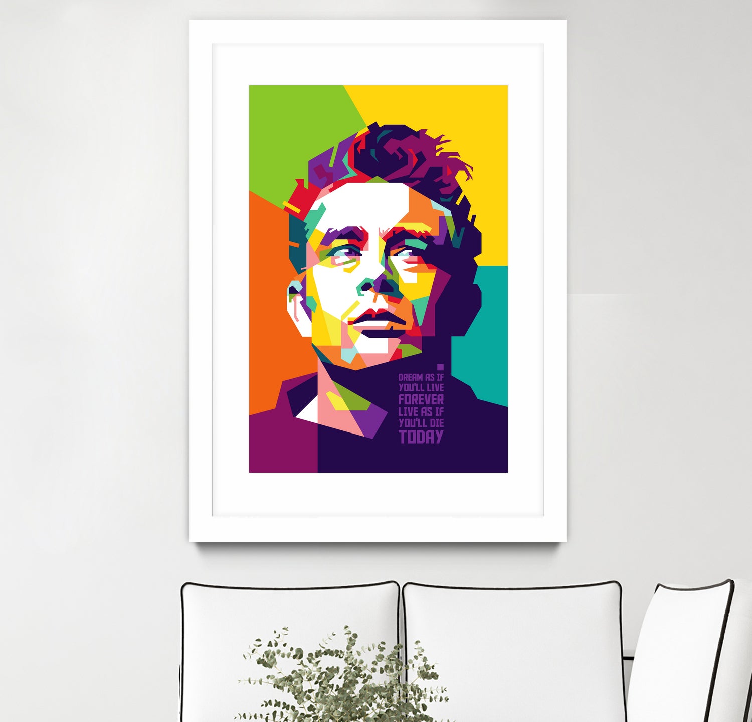 James Dean in WPAP by J Prayitno Widodo on GIANT ART - fuchsia photo illustration