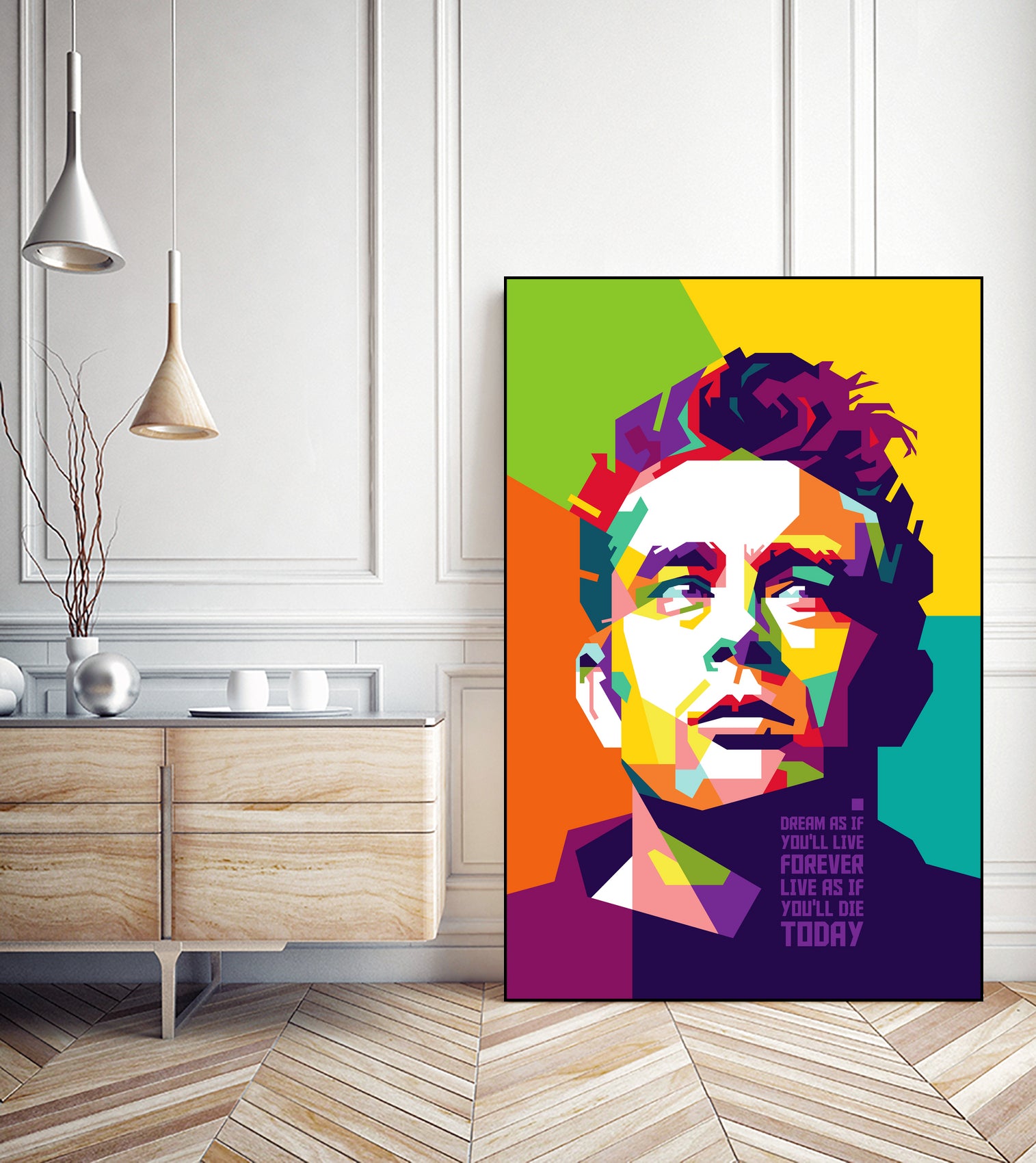 James Dean in WPAP by J Prayitno Widodo on GIANT ART - fuchsia photo illustration