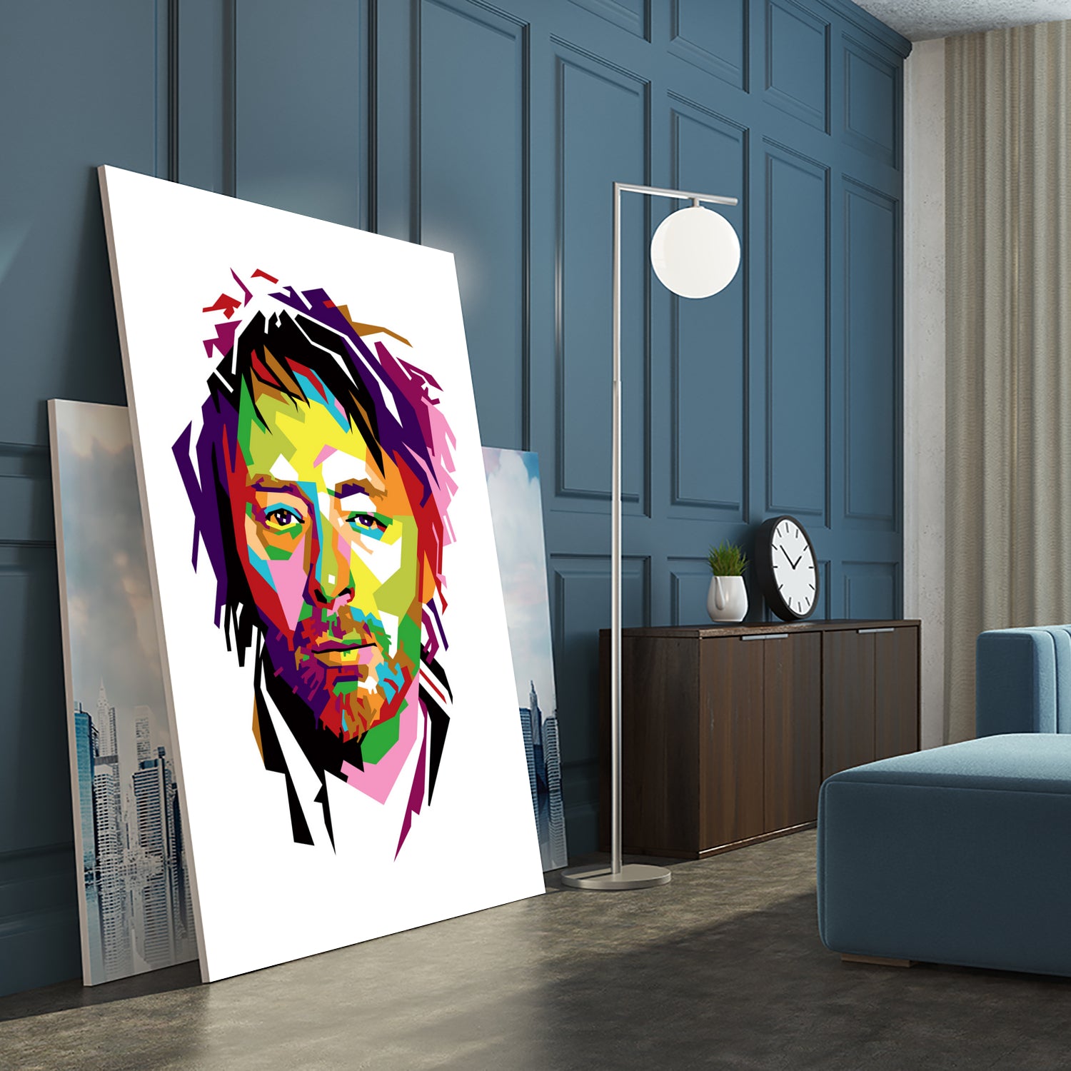 Thom Yorke in WPAP by J Prayitno Widodo on GIANT ART - fuchsia photo illustration