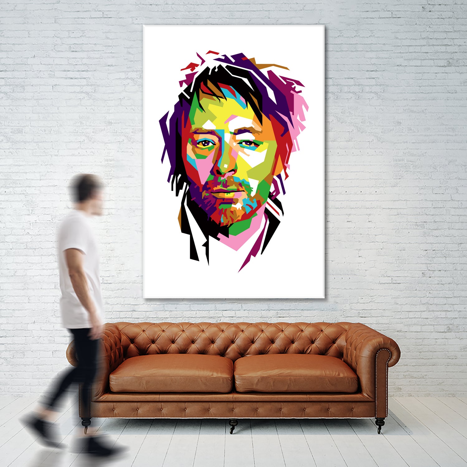 Thom Yorke in WPAP by J Prayitno Widodo on GIANT ART - fuchsia photo illustration