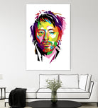 Thom Yorke in WPAP by J Prayitno Widodo on GIANT ART - fuchsia photo illustration