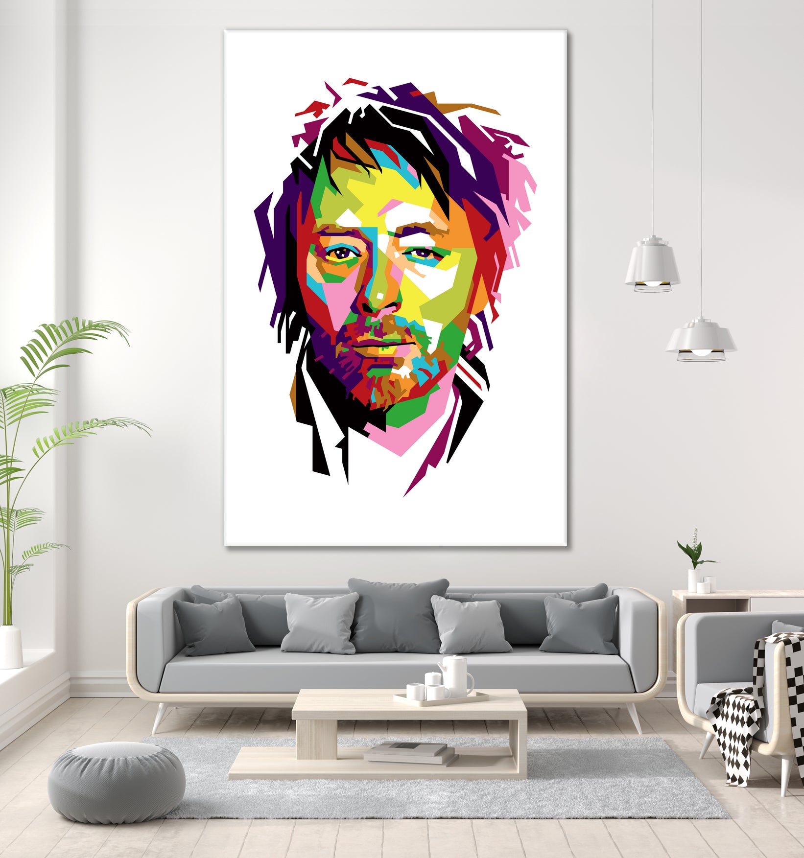 Thom Yorke in WPAP by J Prayitno Widodo on GIANT ART - fuchsia photo illustration