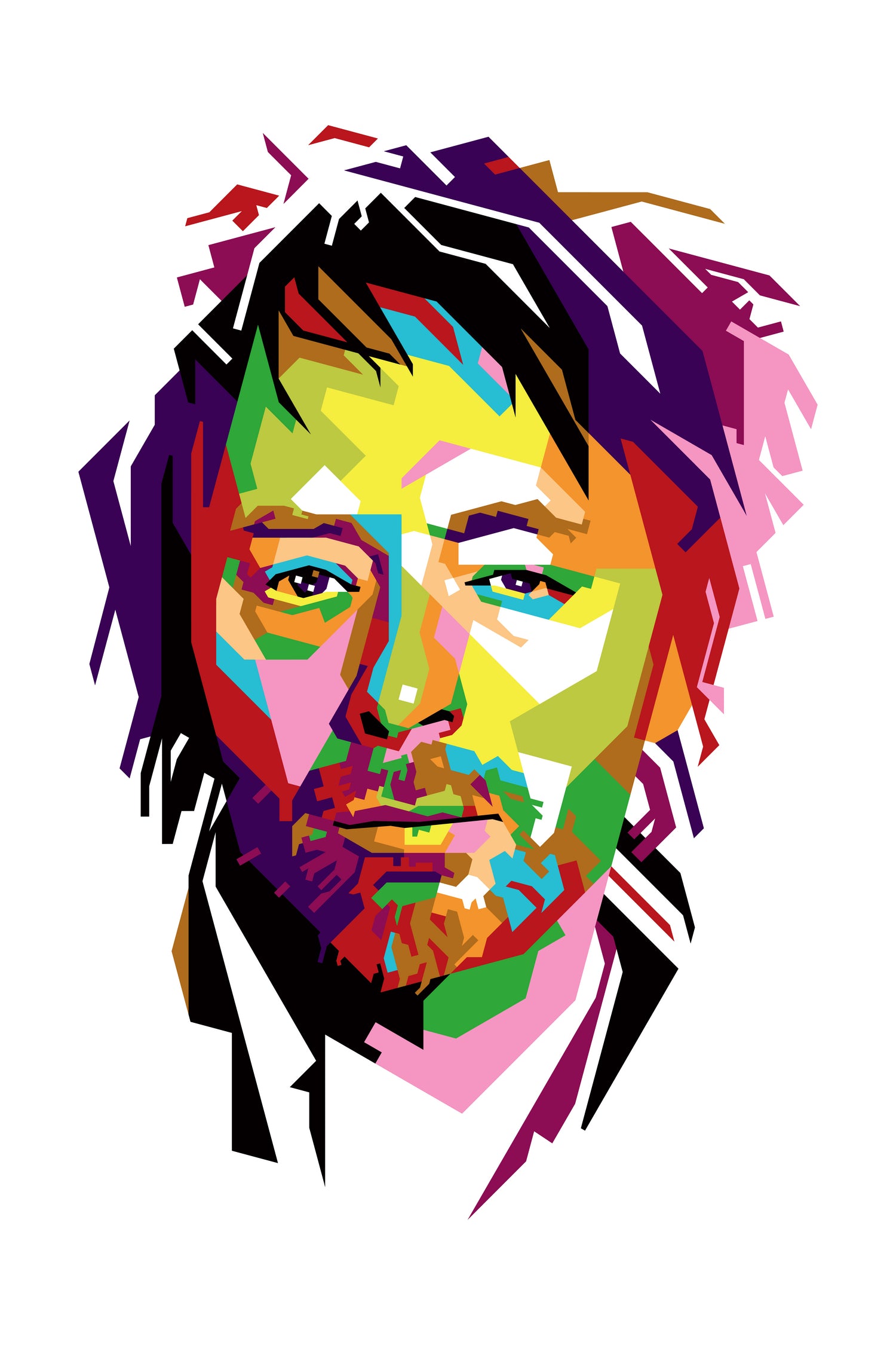 Thom Yorke in WPAP by J Prayitno Widodo on GIANT ART - fuchsia photo illustration