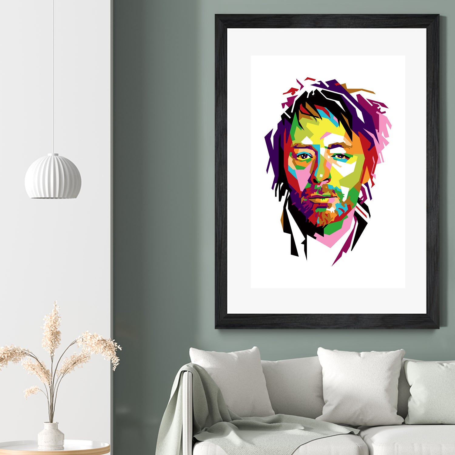 Thom Yorke in WPAP by J Prayitno Widodo on GIANT ART - fuchsia photo illustration