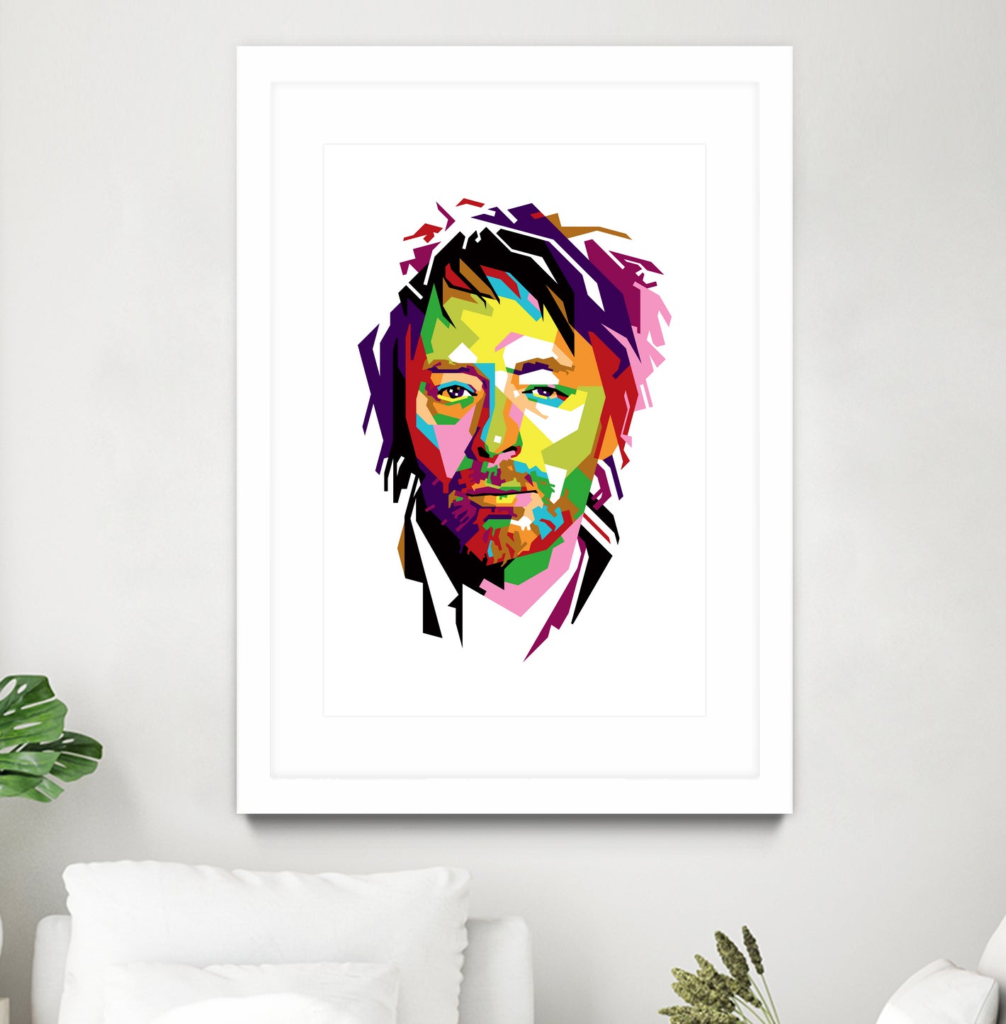 Thom Yorke in WPAP by J Prayitno Widodo on GIANT ART - fuchsia photo illustration