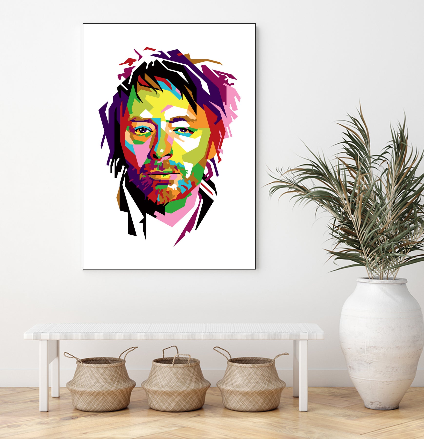 Thom Yorke in WPAP by J Prayitno Widodo on GIANT ART - fuchsia photo illustration