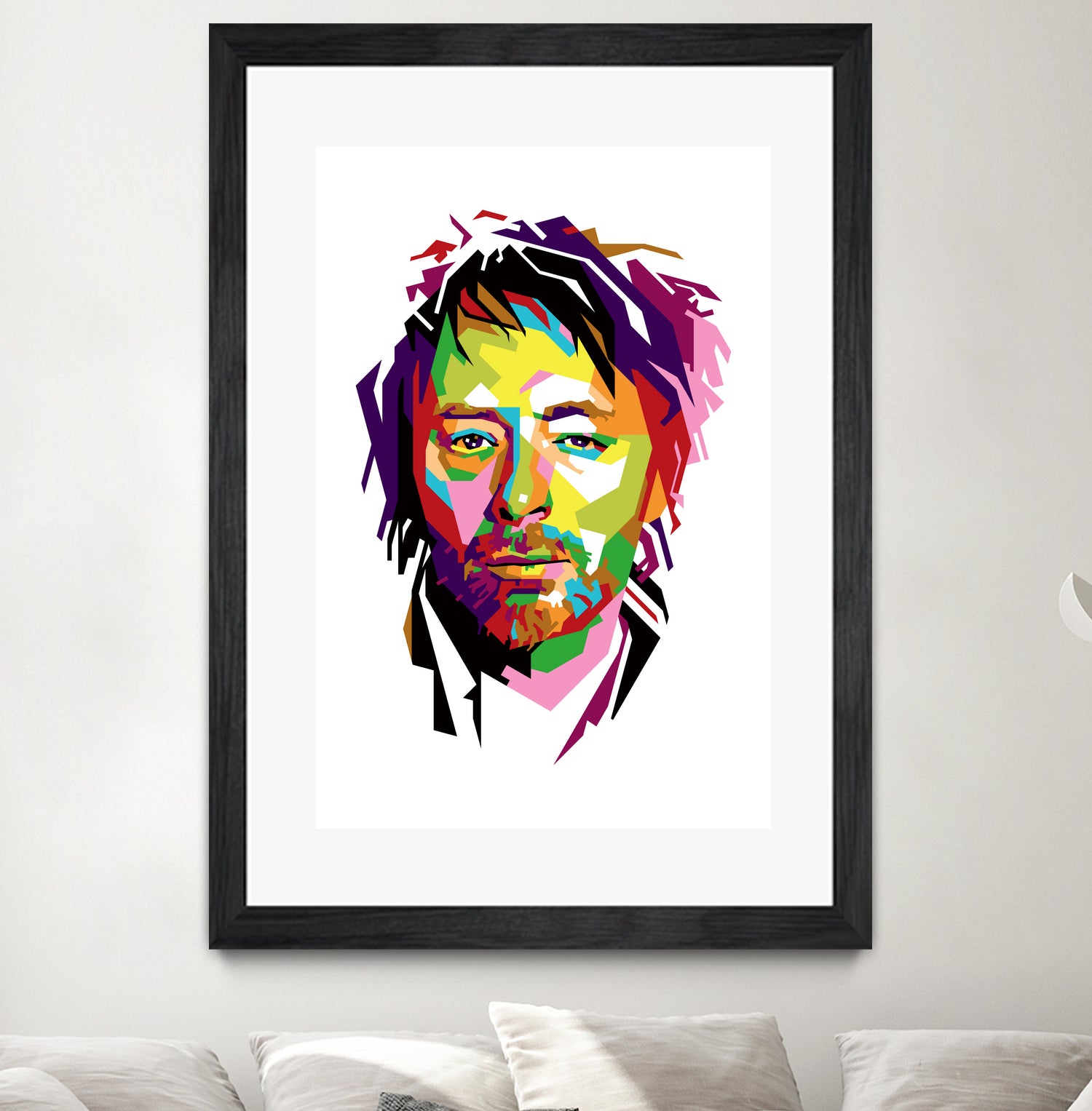 Thom Yorke in WPAP by J Prayitno Widodo on GIANT ART - fuchsia photo illustration