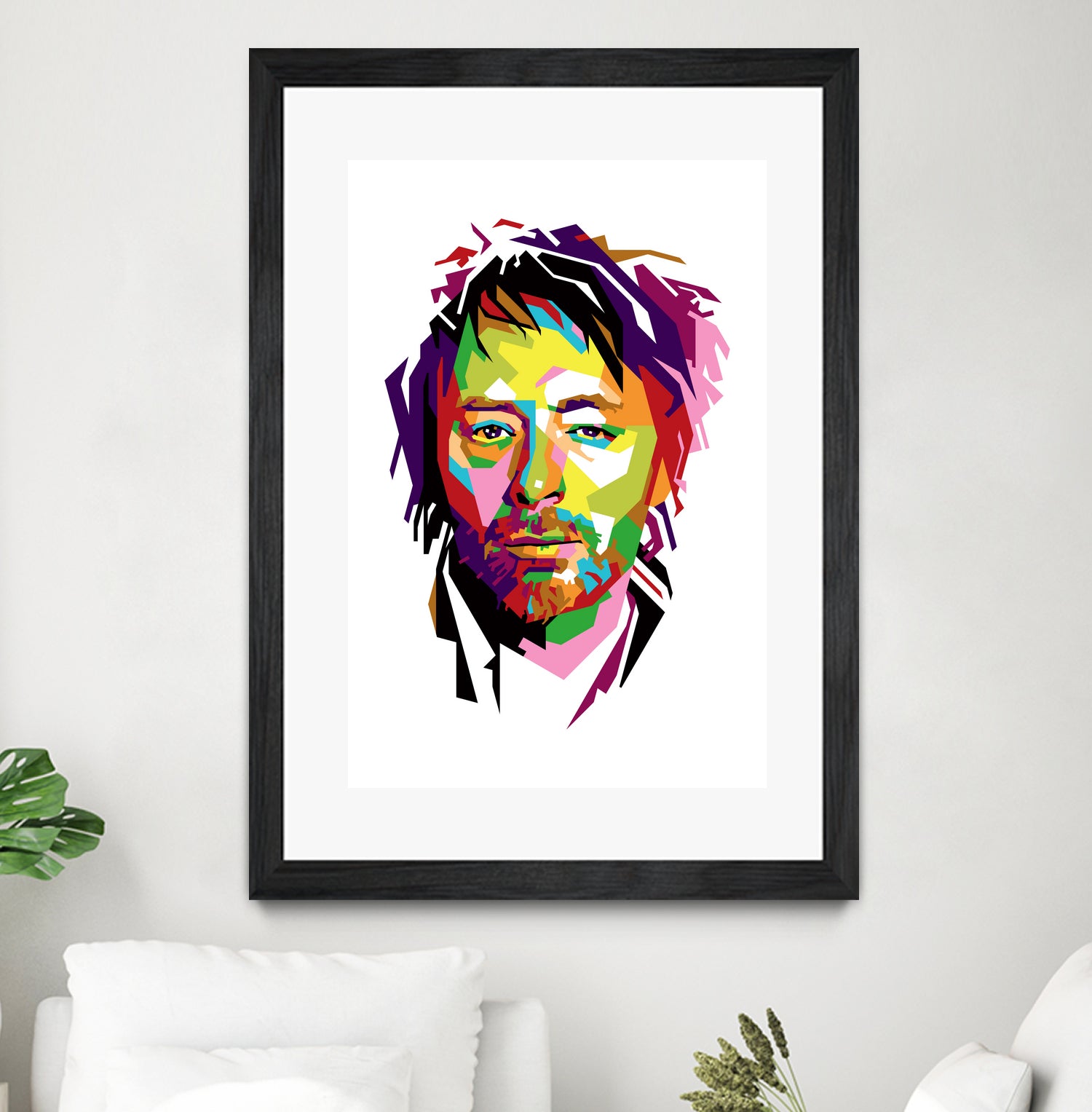 Thom Yorke in WPAP by J Prayitno Widodo on GIANT ART - fuchsia photo illustration