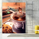 Tea Time by Cyril Rolando on GIANT ART - orange digital painting