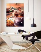 Tea Time by Cyril Rolando on GIANT ART - orange digital painting