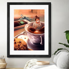 Tea Time by Cyril Rolando on GIANT ART - orange digital painting