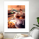 Tea Time by Cyril Rolando on GIANT ART - orange digital painting