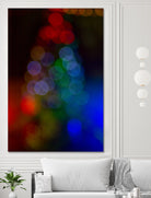 Bokeh Christmas Tree by Alvaro Gonzalez on GIANT ART - blue photo manipulation