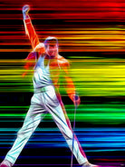 Freddie Mercury in Color by Daniel Janda on GIANT ART - black mixed media