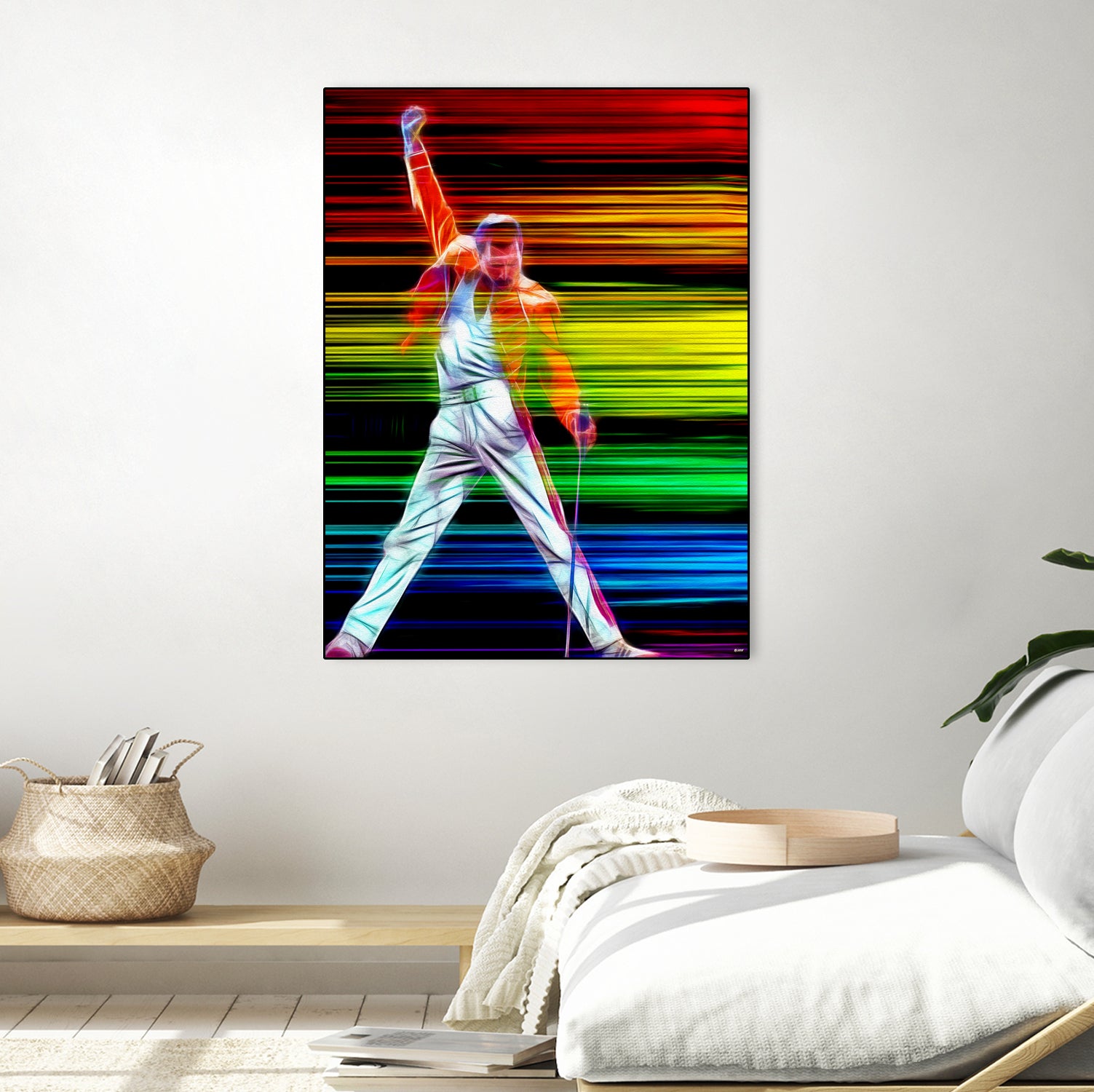 Freddie Mercury in Color by Daniel Janda on GIANT ART - black mixed media