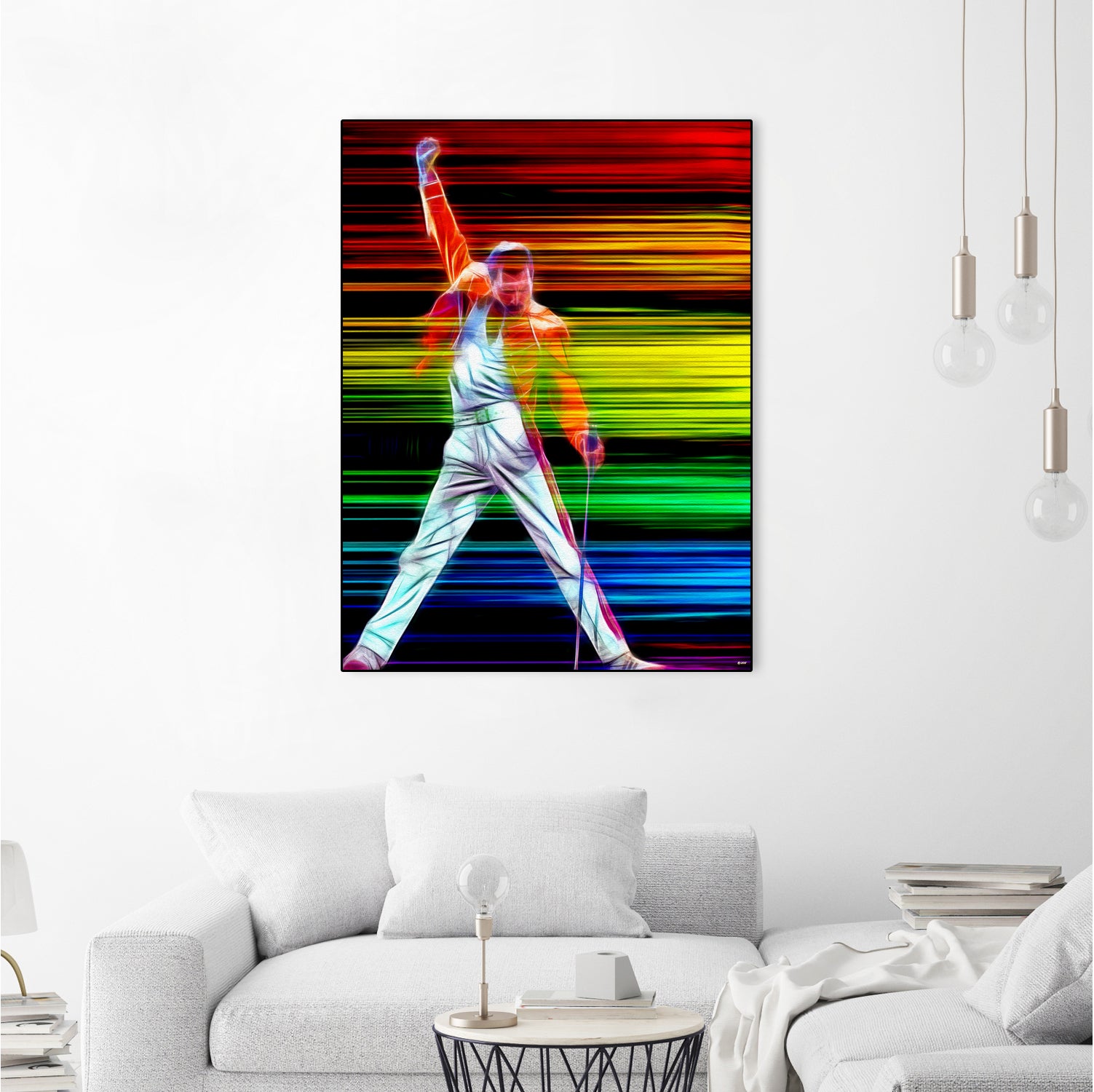 Freddie Mercury in Color by Daniel Janda on GIANT ART - black mixed media