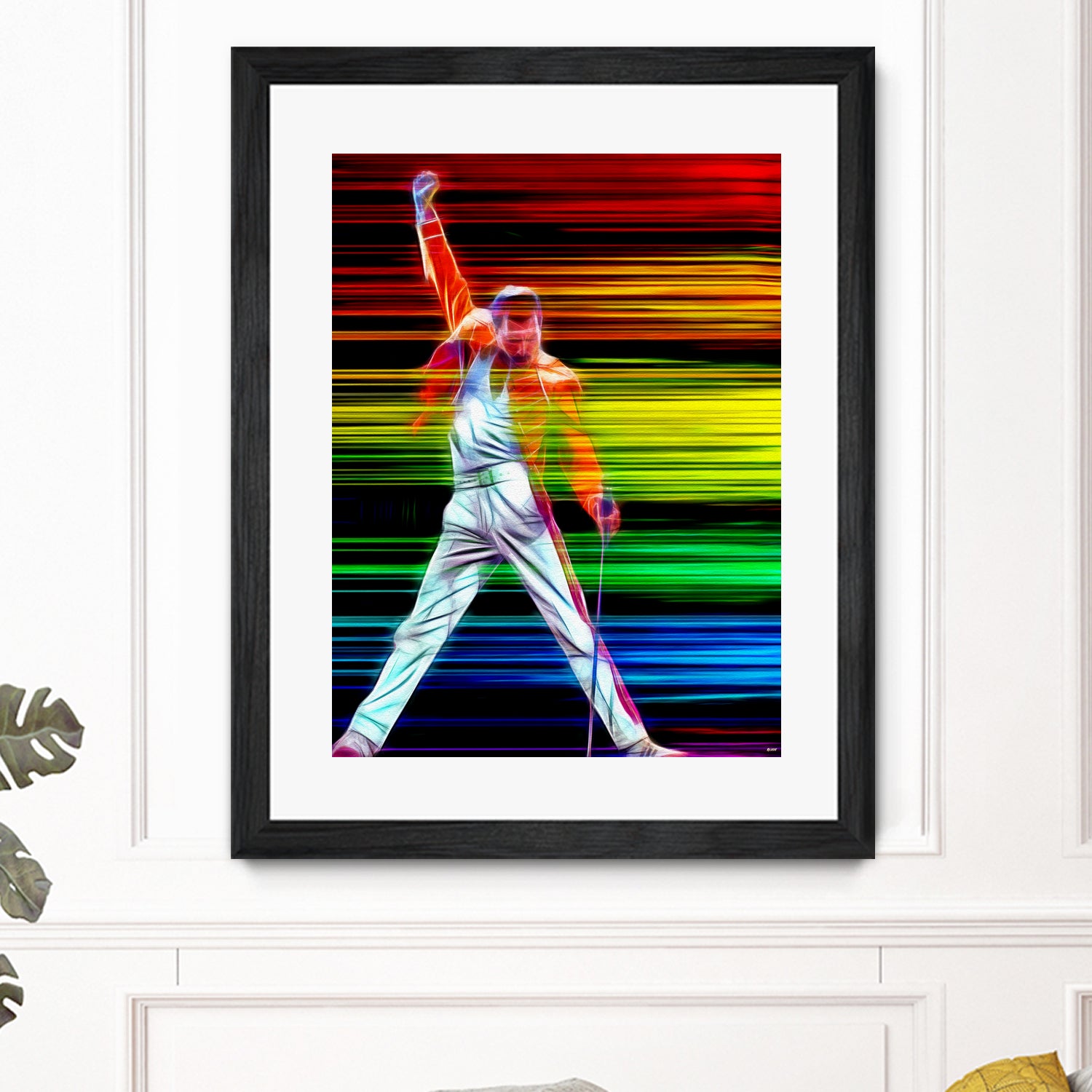 Freddie Mercury in Color by Daniel Janda on GIANT ART - black mixed media